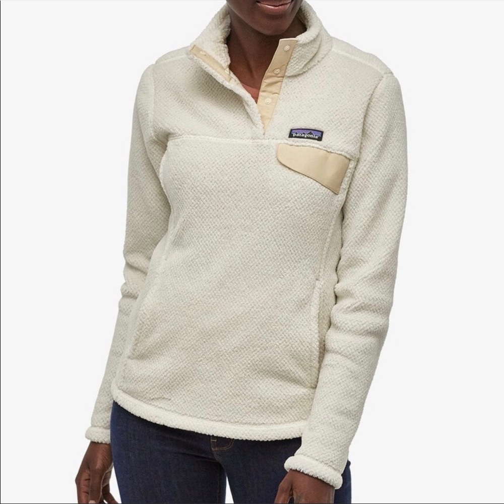 PATAGONIA Re-Tool Snap T Fleece Pullover XS Raw
Linen - White